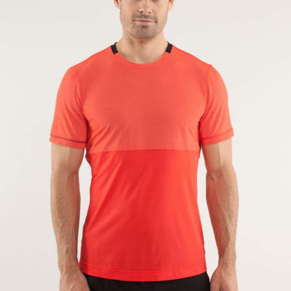 Lululemon Precise Tee Orange/Red Large